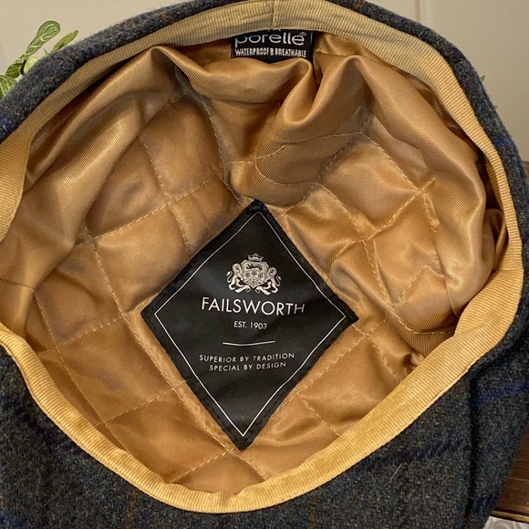 Failsworth Millinery Waterproof Porelle Flat Cap - Picture 4 of 9